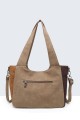 BV-29086 Sac à main à ailettes Patchwork Clouté effet nubuck
