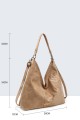 BV-29088 Hobo shoulder bag with nubuck velvet effect embroidered pattern
