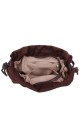 BV-29103 Sac épaule bourse effet velour nubuck motif brodé