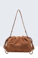 BV-29103 Sac épaule bourse effet velour nubuck motif brodé