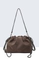 BV-29103 Sac épaule bourse effet velour nubuck motif brodé