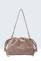 BV-29103 Sac épaule bourse effet velour nubuck motif brodé