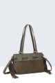 BV-B55043 Suede-effect fringed shoulder bag