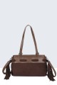 BV-B55043 Suede-effect fringed shoulder bag