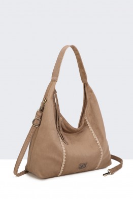 BV-B55036 Suede effect hobo shoulder bag