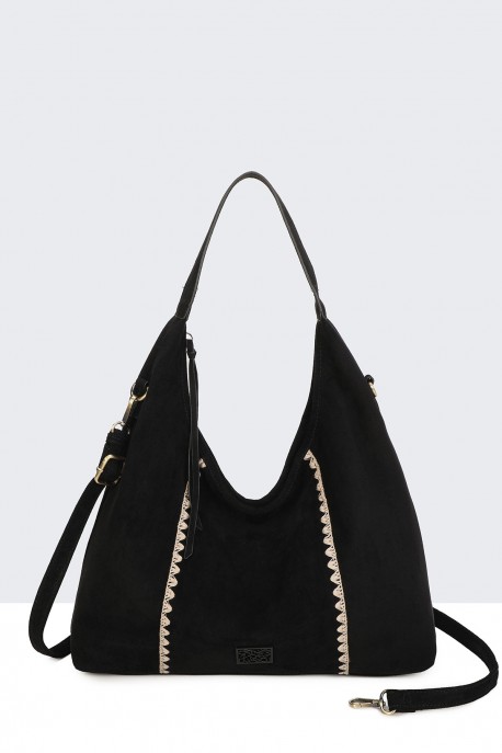 BV-B55036 Suede effect hobo shoulder bag