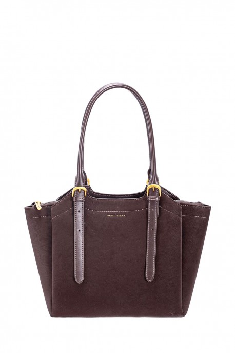 CM8578 David Jones Nubuck Effect Winged Purse : colour:HOT CHOCOLAT