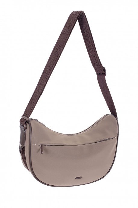 CM8742 Sac bandoulière forme croissant effet peau de pêche David Jones : couleur:Champignon (FUNGI)