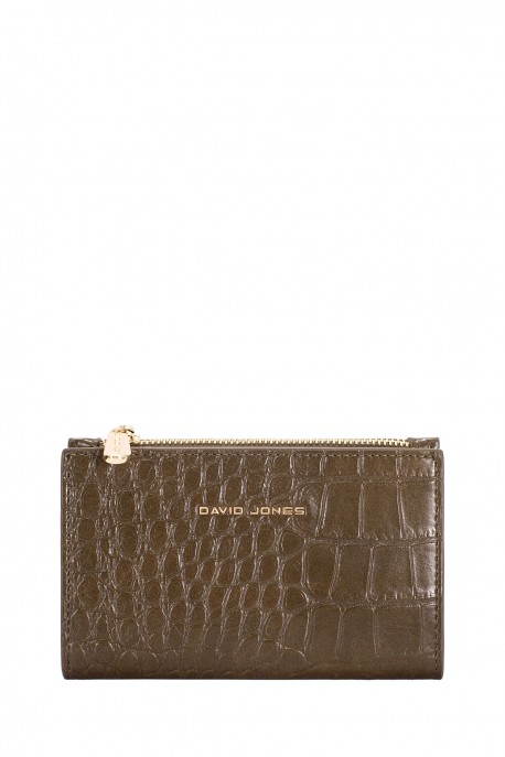P150-2 David Jones Crocodile Coin Purse : colour:MIST MOSS