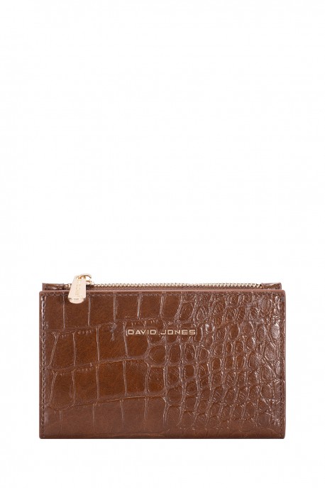 P150-2 David Jones Crocodile Coin Purse : colour:RED MUD