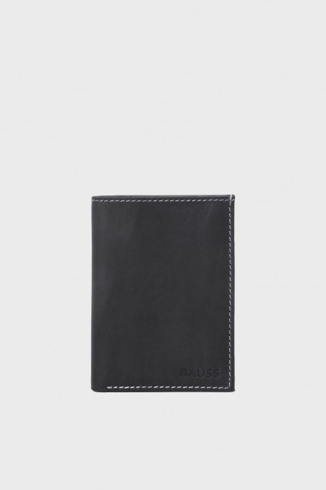 BAUSS® - B613AV Leather Wallet with RFID protection : colour:Bleu Ardoise