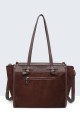 BV-29082 Nubuck Effect Patchwork Fin Shoulder Bag