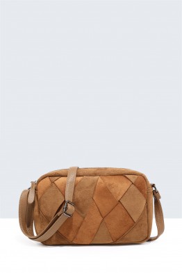 BV-29083 Sac bandoulière Patchwork effet nubuck