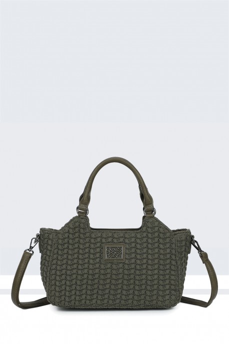 BV-B55051 Braided Handbag : colour:Green