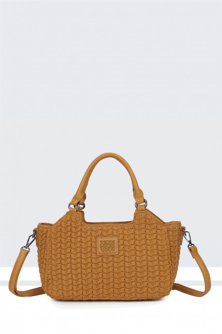 BV-B55051 Braided Handbag : colour:Yellow