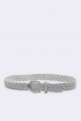 5718-87 Sequined elastic braided belt