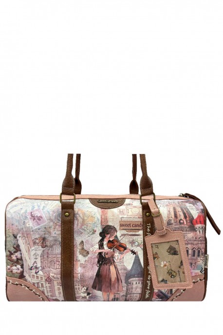 C-359-05-B26 Sweet Candy weekender big bag : Pattern:B26-B-PINK
