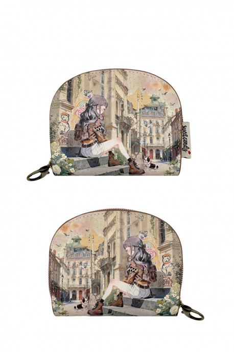 Sweet & Candy Porte-monnaie porte carte synthétique C-395-05-B26 : Motif:B26-C-COGNAC