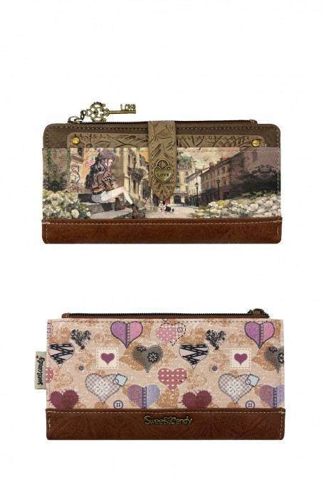 Sweet & Candy C-370-05-B26 synthetic wallet : Pattern:B26-C-COGNAC