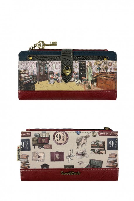 C-370-05-B26 Portefeuille porte-monnaie synthétique Sweet & Candy : Motif:B26-D-RED