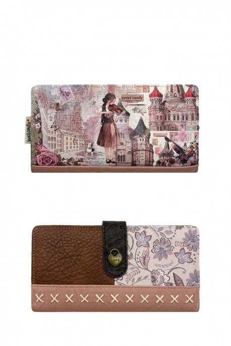 C-511-05-B26 Portefeuille porte-monnaie synthétique Sweet & Candy : Motif:B26-B-PINK