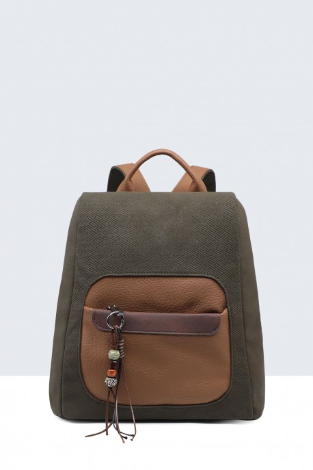 Multicolor synthetic backpack BV-28161 : colour:Green