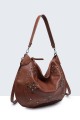 BV-29097 Studded hobo shoulder bag