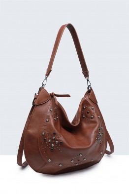 BV-29097 Sac épaule hobo Clouté