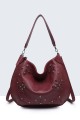 BV-29097 Studded hobo shoulder bag