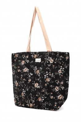 La Matilda - Big Tote Bag Black Flowers M105-134