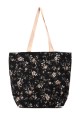 La Matilda - Grand Tote Bag Fleurs NOIR M105-134