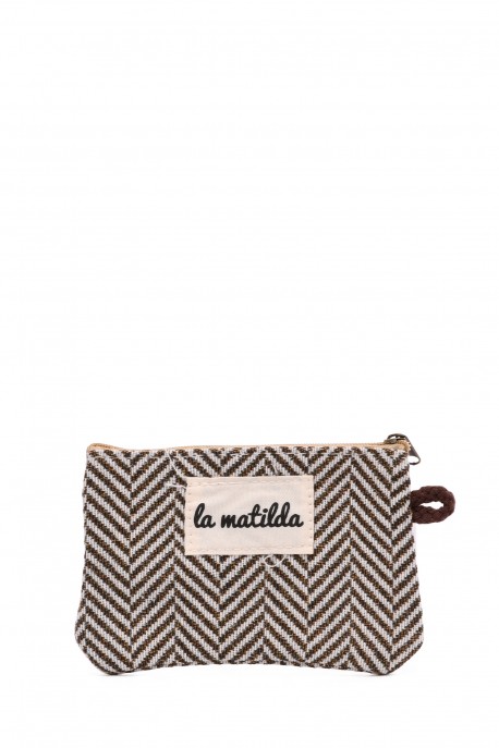 La Matilda - Cotton coin purse Trigo Marron M108-10