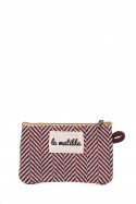 La Matilda - Pochette porte-monnaie en coton Trigo Granate M108-11