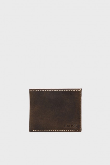 BAUSS® B439AV Leater Wallet RFID : colour:Khaki