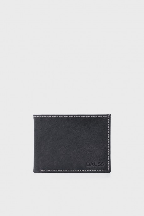BAUSS® AVENTURA - B296AV Leather Wallet with RFID protection : colour:Bleu Ardoise
