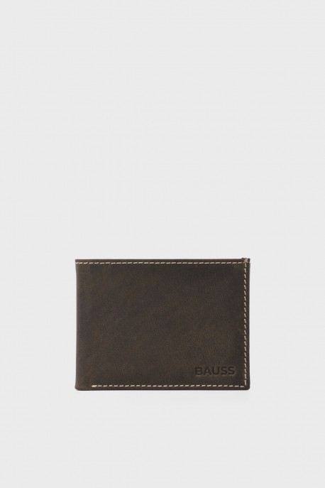 BAUSS® AVENTURA - B296AV Leather Wallet with RFID protection : colour:Khaki