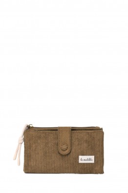 La Matilda - Portefeuille porte-monnaie en coton Pana Marrón Tostado M123-81
