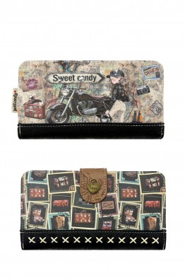 C-061-05-B26 Portefeuille porte-monnaie synthétique Sweet & Candy