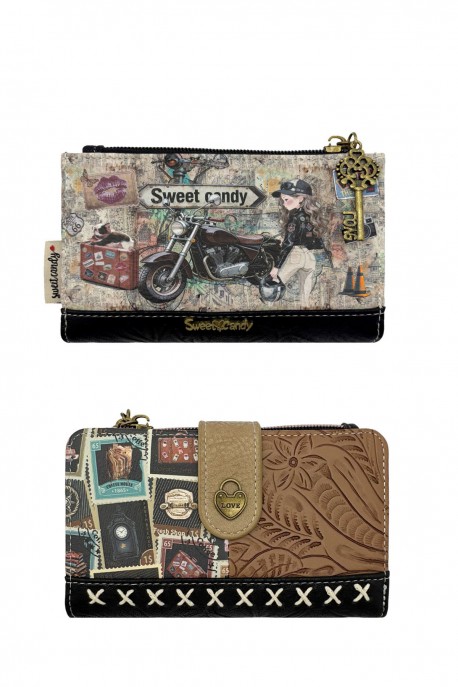 C-301-05-B26 Portefeuille porte-monnaie synthétique Sweet & Candy