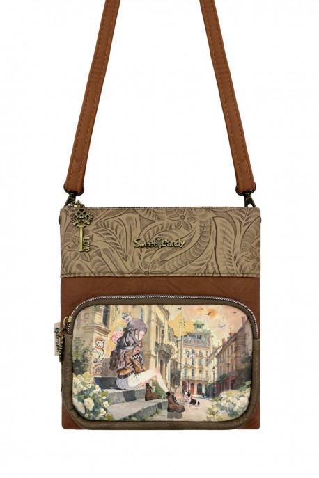 C-074-05-B26 Sac à bandoulière Sweet & Candy : Motif:B26-C-COGNAC
