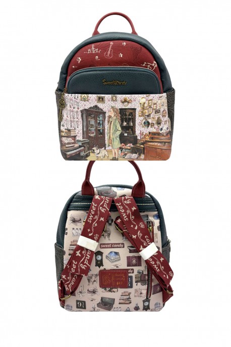 C-307-05-B26 backpack Sweet & Candy : Pattern:B26-D-RED