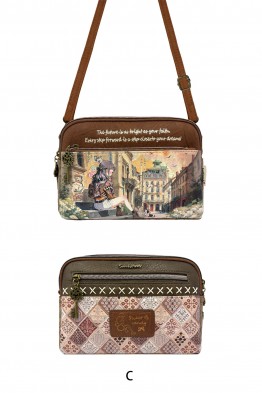 C-259-05-B26 Pochette sac bandoulière synthétique Sweet & Candy