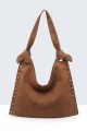BV-29126 Studded hobo shoulder bag