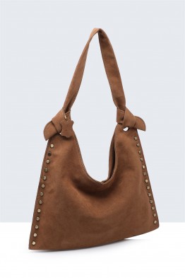 BV-29126 Studded hobo shoulder bag