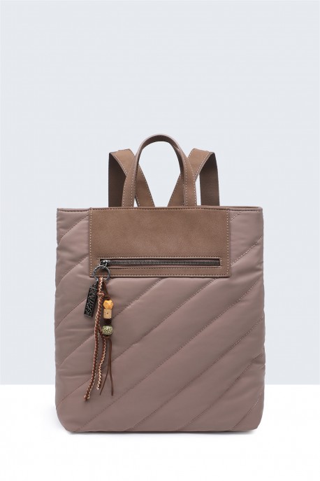 Quilted puffer backpack BV-29135 : colour:Khaki