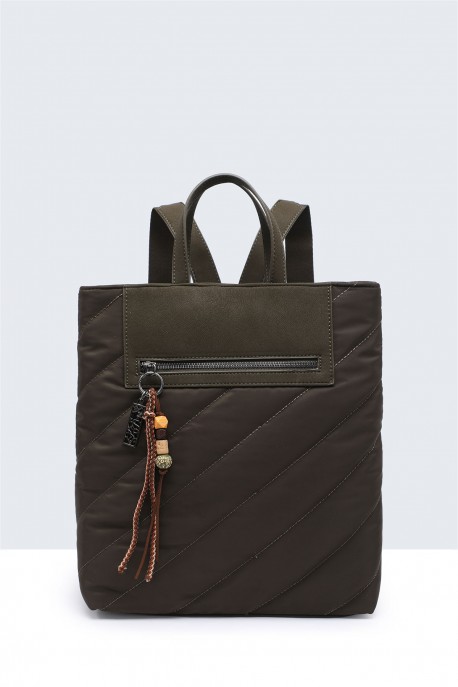 Quilted puffer backpack BV-29135 : colour:Green