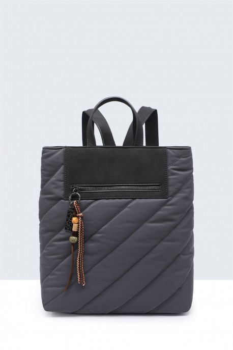Sac à dos doudoune matelassé BV-29135 : couleur:Gris (Grey)