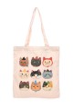 KJ-71072 Tote Bag Imprimé Chats et Chiens