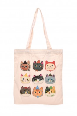 KJ-71072 Tote Bag Imprimé Chats et Chiens