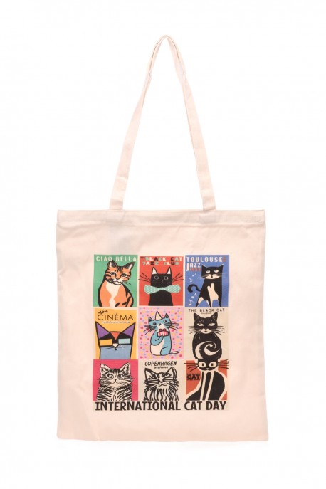 KJ-71072 Tote Bag Imprimé Chats et Chiens : couleur:C